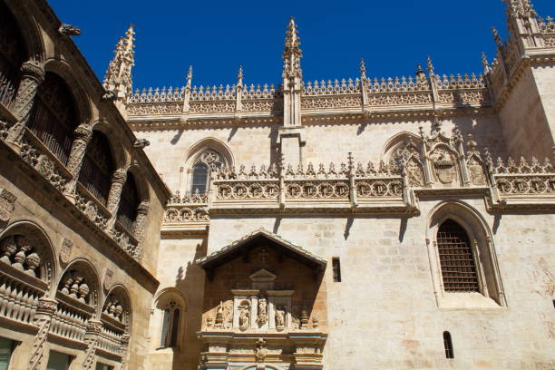 istock Exterior of Granada cathedral in gothic style with pinnacles 1330201704