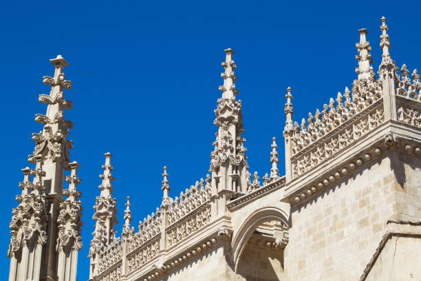 istock Exterior of Granada cathedral in gothic style with pinnacles 1330201730