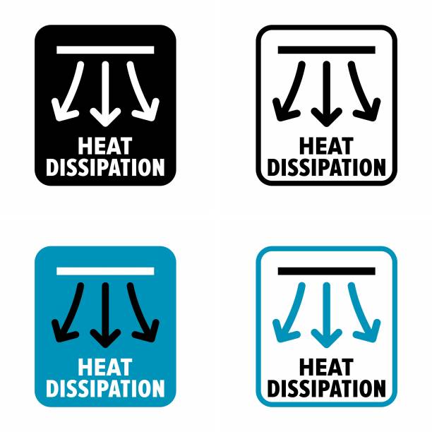 ilustrações, clipart, desenhos animados e ícones de sinal de informação do vetor de dissipação de calor - heat dispersion