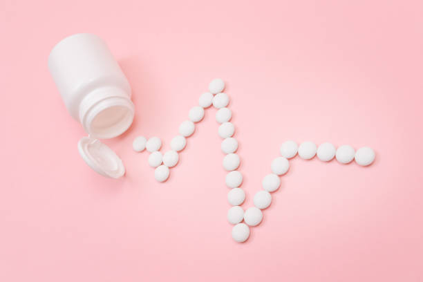 istock Heartbeat Rhythm. ECG Line Made from White Pills. Pharmaceutical Industry 1330214149