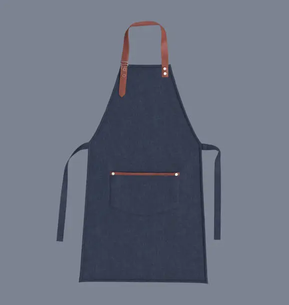 Photo of Blank leather apron, apron mockup