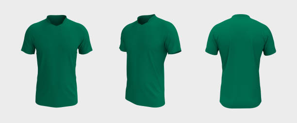 istock men's soccer t-shirt mockup in front, side and back views 1330215404