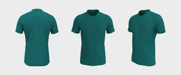istock men's soccer t-shirt mockup in front, side and back views 1330215405