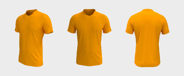 istock men's soccer t-shirt mockup in front, side and back views 1330215409