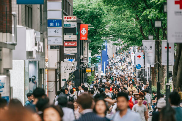 istock Crowd of people walking in Harajuku, Tokyo 1330218321