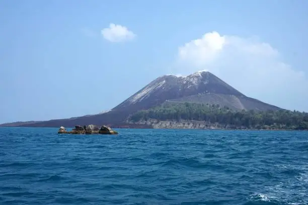 Krakatau is a volcanic archipelago that is still active is in the Sunda strait,between the islands of Java and Sumatra.