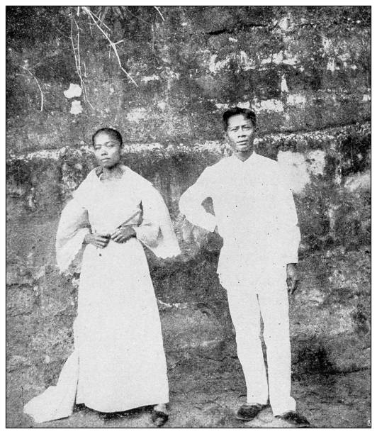 istock Antique black and white photograph: Tagalog couple, Philippines 1330227678