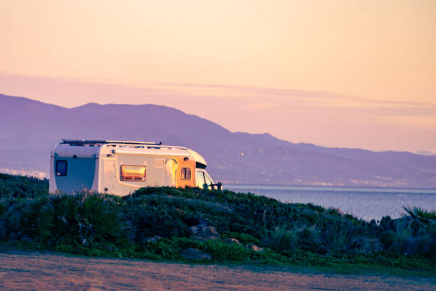 istock Caravan on beach by Punta Mala, Alcaidesa Spain 1330234034