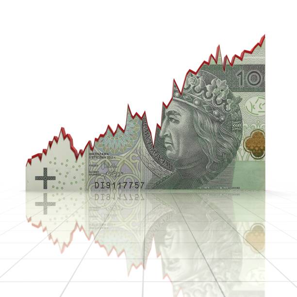 istock Polish zloty money finance growth chart graph 1330236990