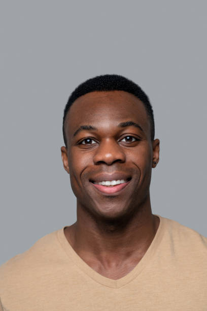 istock Studio picture of dark-skinned man in a beige tshirt 1330240374