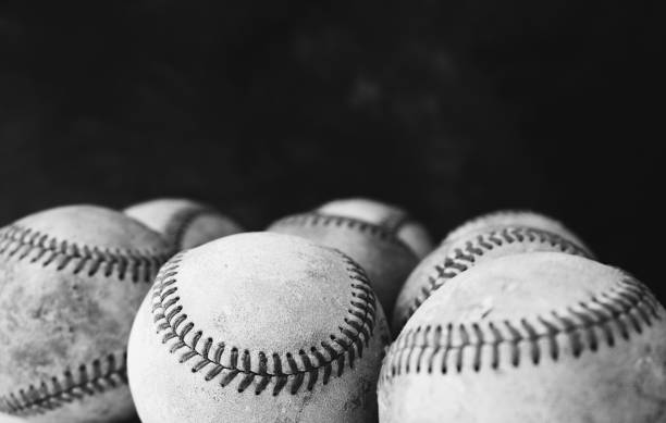 istock Baseball background with old used balls. 1330242766
