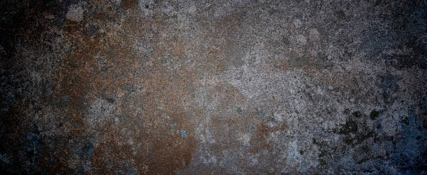 istock Ancient wall with peeling plaster. Old concrete wall, panoramic textured background 1330246163
