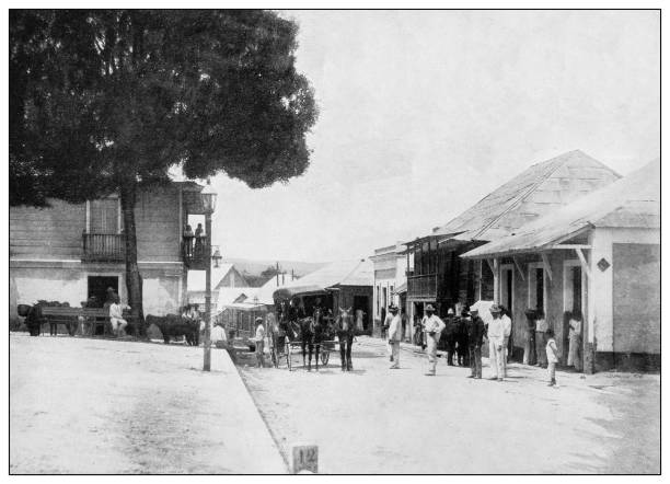 istock Antique black and white photograph: Juana Diaz, Puerto Rico 1330247380
