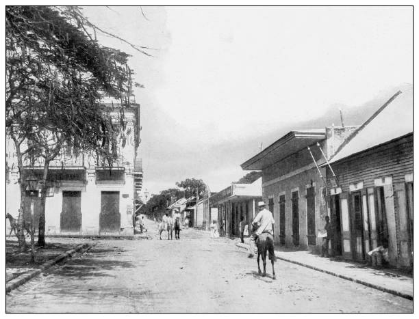 istock Antique black and white photograph: Juana Diaz, Puerto Rico 1330247489