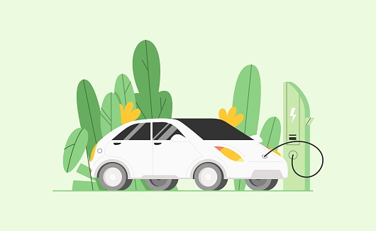 Electric Car It Charging A Battery An Electric Recharge Station Ecology Concept Eco City Green Energy Stock Illustration - Download Image Now - iStock Electric Car It Charging A Battery An Electric Recharge Station Ecology Concept Eco City Green Energy Stock Illustration - Download Image Now - iStock
