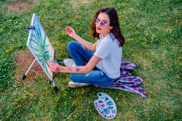 istock Young female artist in nature 1330258210