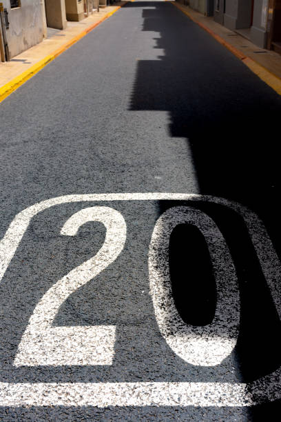 istock Speed limit sign on the street 1330258330
