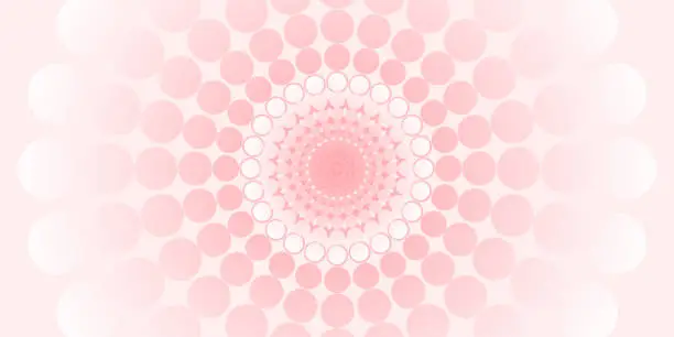 Photo of Abstract circle and polka dot pattern pastel color 3D illustration