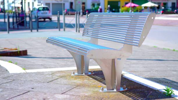 istock Photo of a modern public bench 1330259203