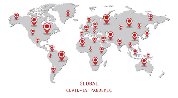 istock Illustrations concept infection spread around the world , Coronavirus (COVID-19) spread around the world 1330260357
