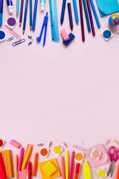 istock School Supplies on Pink Background 1330262505