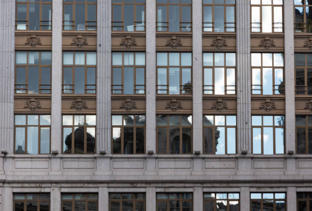 istock in front of it, equal windows of neoclassical style sign rows and equal columns. 1330263861