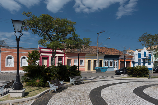 Square in front of the Senhor Bom Jesus de Iguape Sanctuary on the south coast of the state of São Paulo