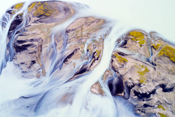 istock Abstract shapes on a river in Iceland 1330269795