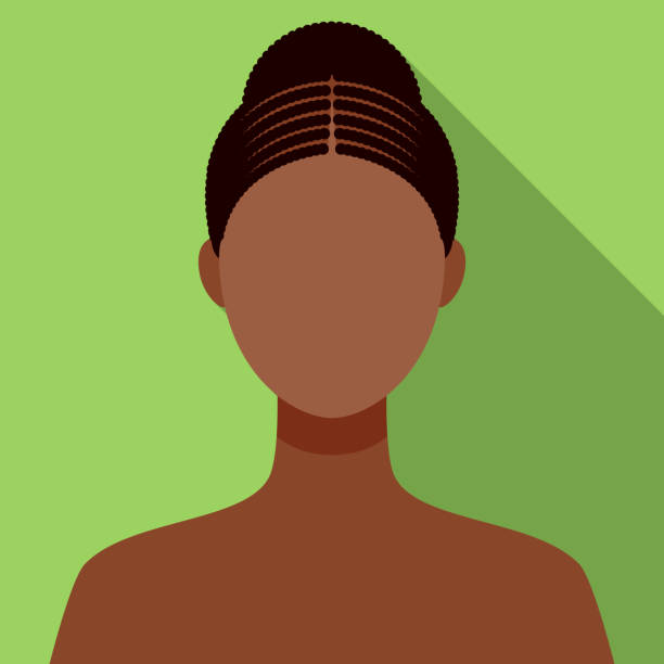 illustrazioni stock, clip art, cartoni animati e icone di tendenza di icona avatar femminile - hair bun asian ethnicity profile women