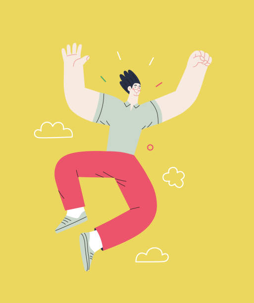 istock Happiness - happy people jumping in the air cheerfully 1330274861