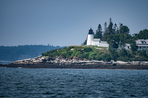 Burnt Island Lighthouse is a working lighthouse on a five-acre island that can only be reached by boat.
