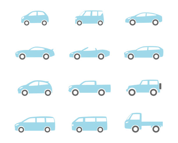 icon-set des fahrzeugtyps - kombi stock-grafiken, -clipart, -cartoons und -symbole