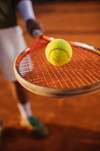Padel Blue Net Court Tennis. High quality photo