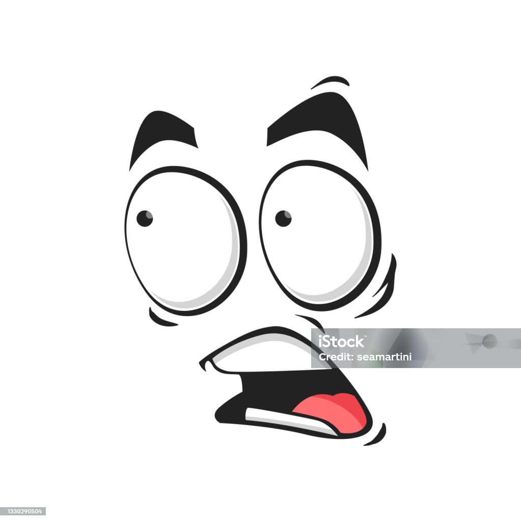 Ilustración de El Vector De La Cara De Dibujos Animados Asusta El Miedo O  La Preocupación Del Emoji y más Vectores Libres de Derechos de Expresión  facial - iStock