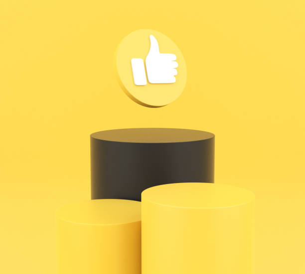istock Abstract Shapes with Like Button at the Top 1330301283