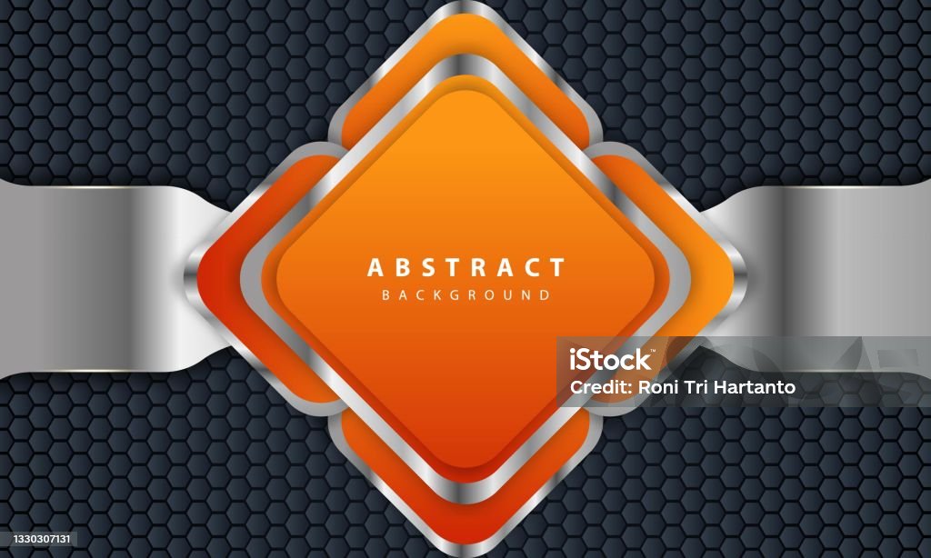 Orange Background Rectangle Orange Background With 3d Style Rectangle Background With A Combination ...