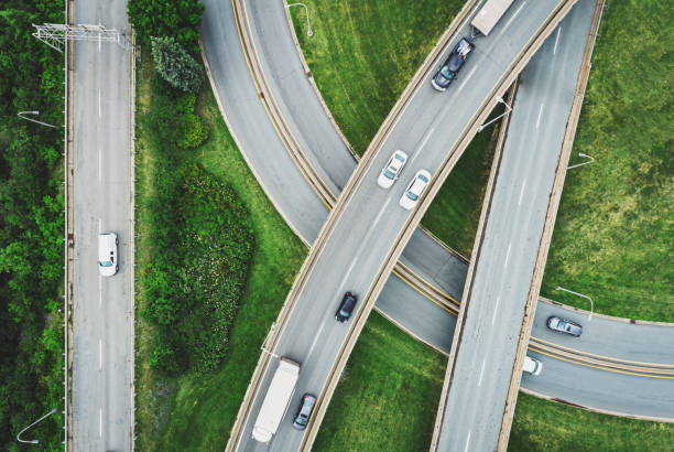 istock Aerial View of Highway Interchange 1330309869