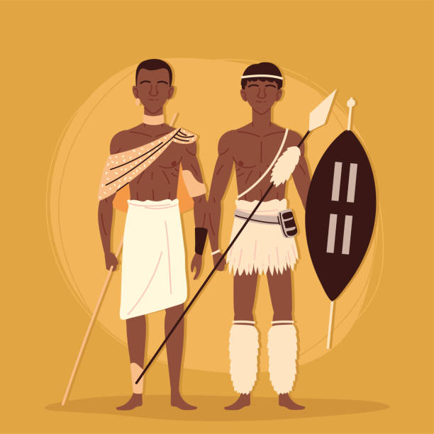 aboriginal men warrior aboriginal or indigenous men warrior african warriors stock illustrations