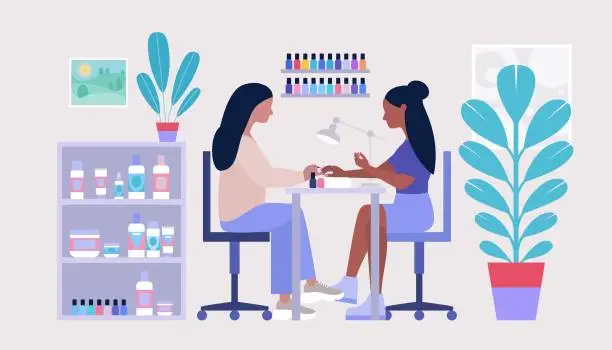 Vector illustration of Manicure service concept