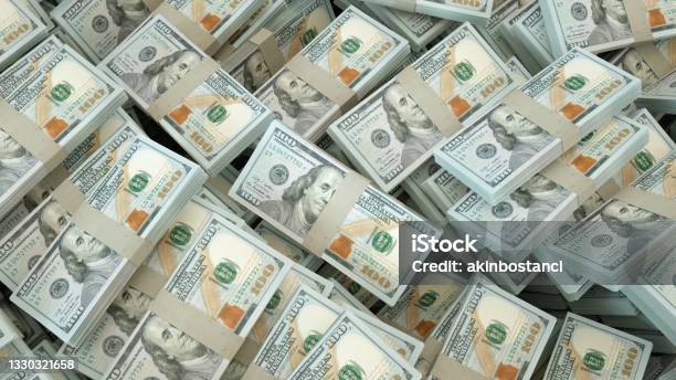 Us Dollar Money Stack Finance Background Stock Photo - Download Image Now - Large Group Of Objects, Currency, Money Roll