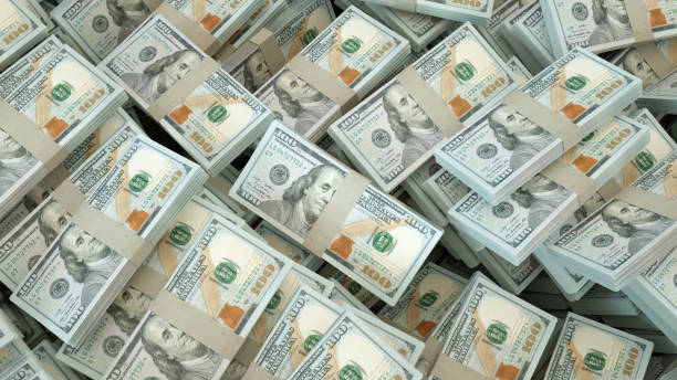 us dollar, money, stack, finance background - money roll imagens e fotografias de stock