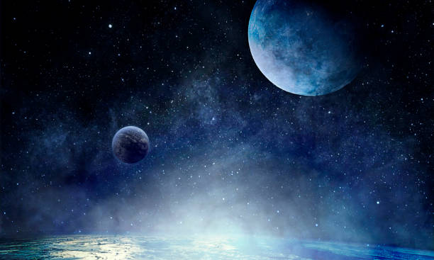 istock Cosmic nebula and the shining stars, abstract space 3D illustration 1330321911