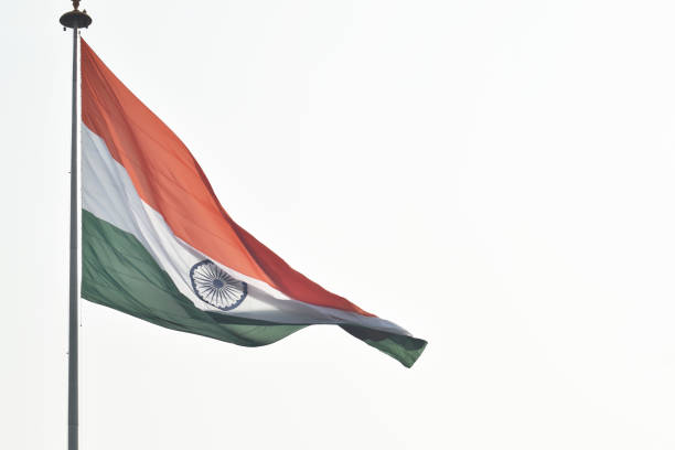 istock Indian Flag Waving in the Sky 1330324052