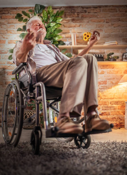 istock grandfather practices meditation at home 1330327374