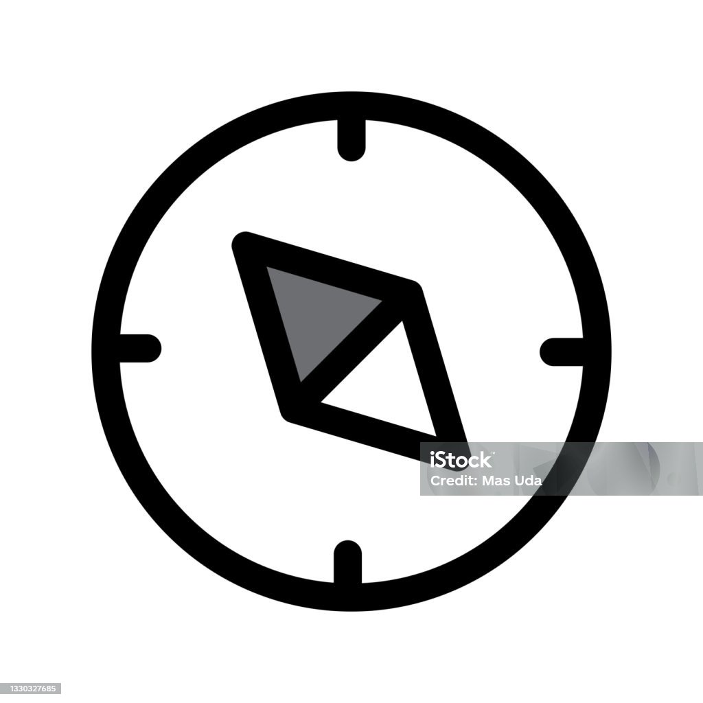 Abstract Compass Icon Compass Stock Illustration - Download Image Now - Abstract, Adventure ...