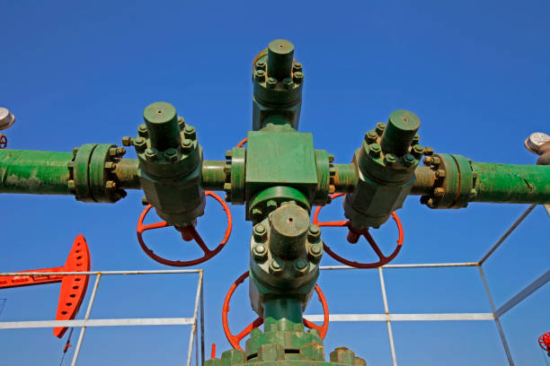 istock Oil pipes and valves 1330330283