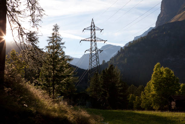 A drill bottom and a power line