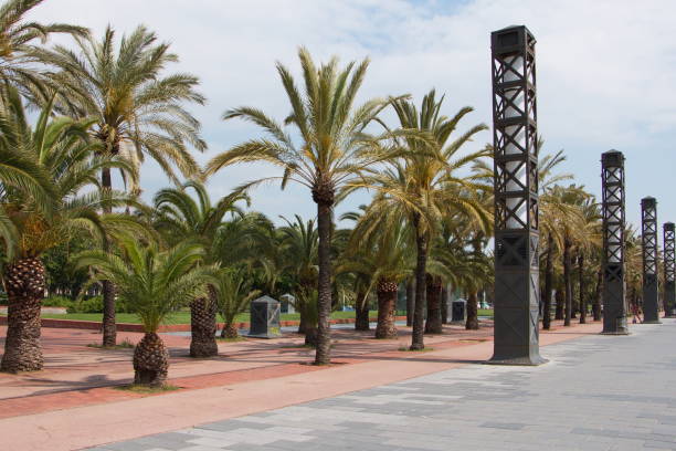 Seaside promenade in Barcelona in Spain
