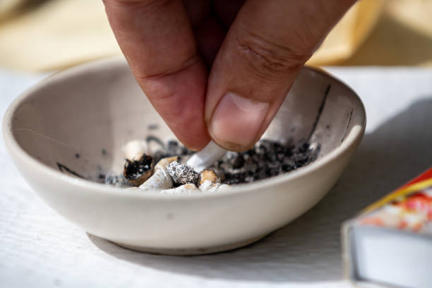 istock A Cigarette Being Stubbed Out in an Ashtray 1330349142