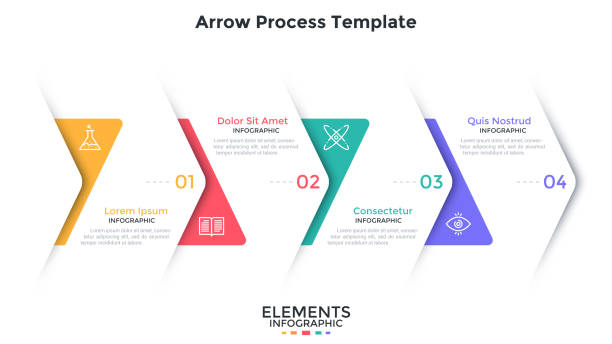 modern infographic options banner - infografik şablonlar stock illustrations